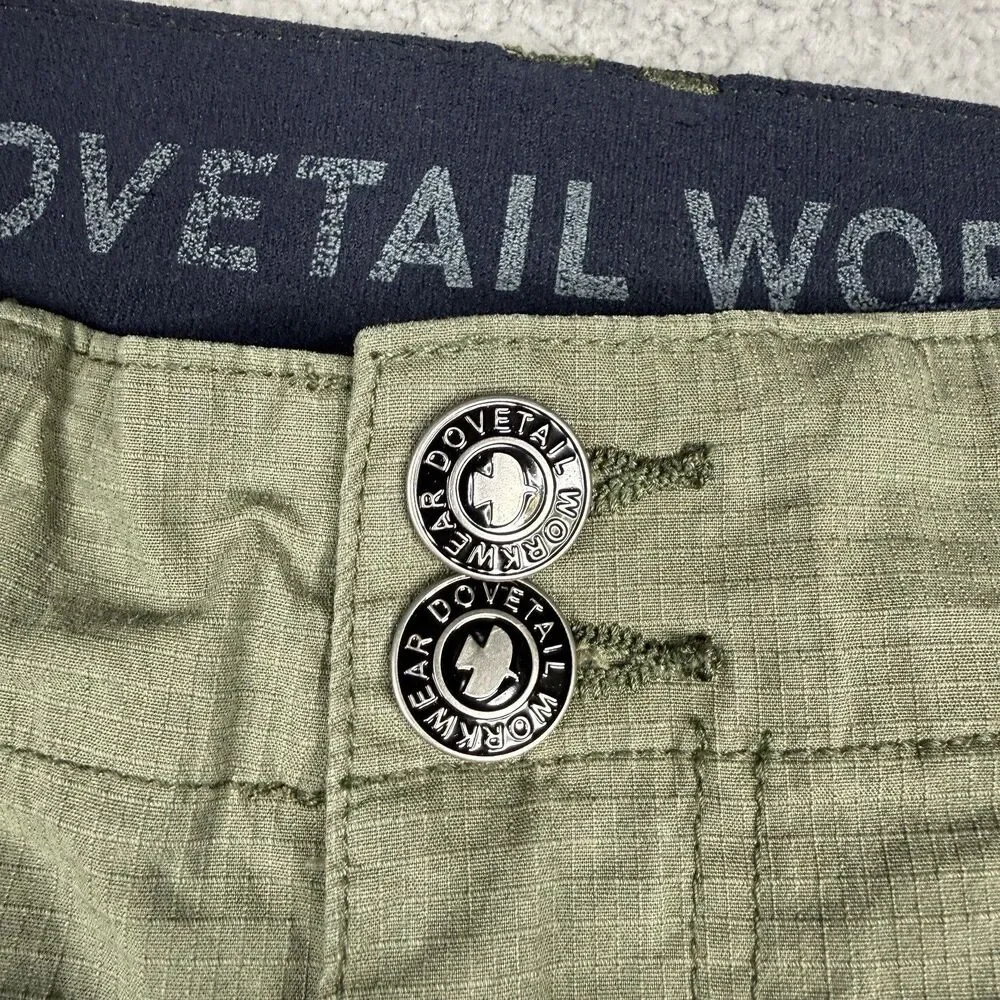 Dovetail Workwear Shorts Womens 16x11 Green Day Construct Ripstop Utility Cargo